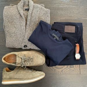 Clarks Suede Shoes (Sz 9.5)